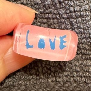 LOVE acrylic ring